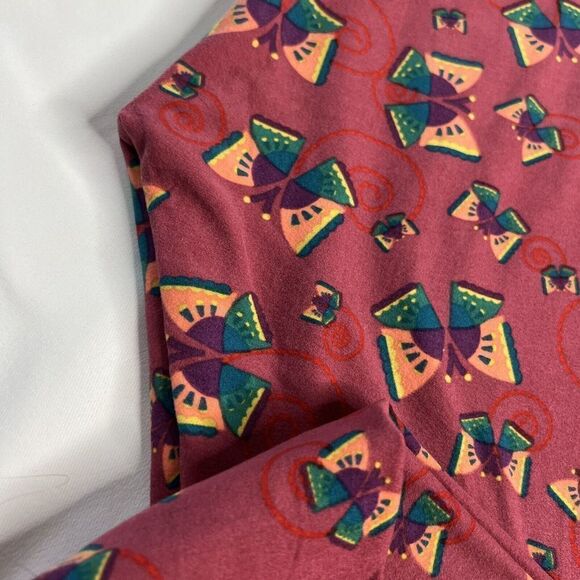 LulaRoe Leggings Tall & Curvy Monarch Butterfly Festival Colorful 0706 - Picture 4 of 6